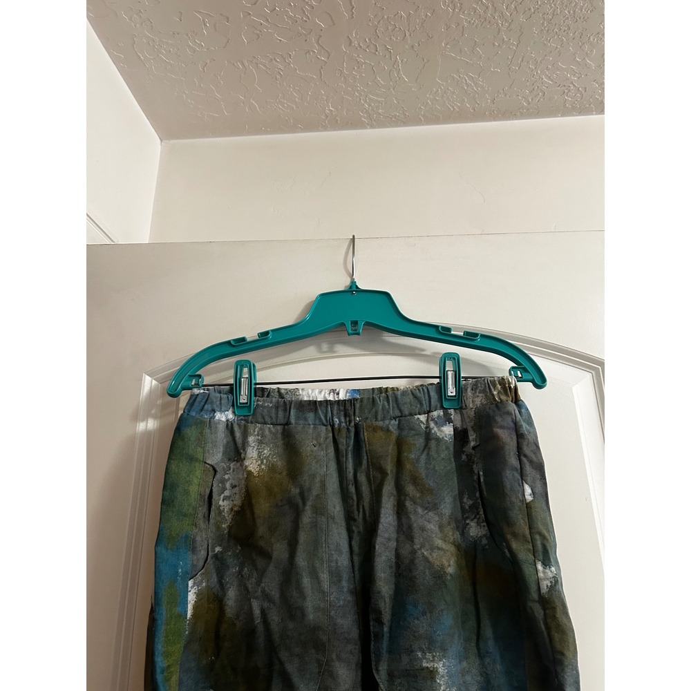 Sucesos Hand Painted One of a Kind Cotton pants Womens Medium - Picture 7 of 9